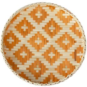 Bamboo Woven Round Basket Tray