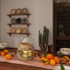 Wicker Candle Holder Lantern with Handle for Patio, Garden and Dining Party Home Decoration