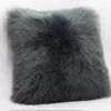 Gray Faux Sheepskin Fur Cushion Cover Pack of 2