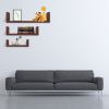Set of 3 Floating Display Shelves Ledge Bookshelf Wall Mount Storage Home DÃ©cor Brown RT