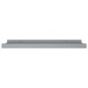 Picture Frame Ledge Shelves 2 pcs Gray 15.7"x3.5"x1.2" MDF