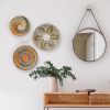 Set of 3 Wall Hanging Seagrass Basket | Shallow Handwoven Decorative Baskets for Home
