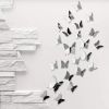 60PCS 3D Butterfly Wall Stickers Mirror Butterfly Wall Decals Set Removable