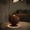Coconut Candle Holder Lantern Birdcage Shape for Home Decor