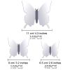 60PCS 3D Butterfly Wall Stickers Mirror Butterfly Wall Decals Set Removable