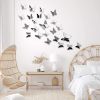 60PCS 3D Butterfly Wall Stickers Mirror Butterfly Wall Decals Set Removable